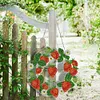 DIY Diamond Painting Art Strawberry Hanging Craft Home Decor Wreath With Lamp String Kit