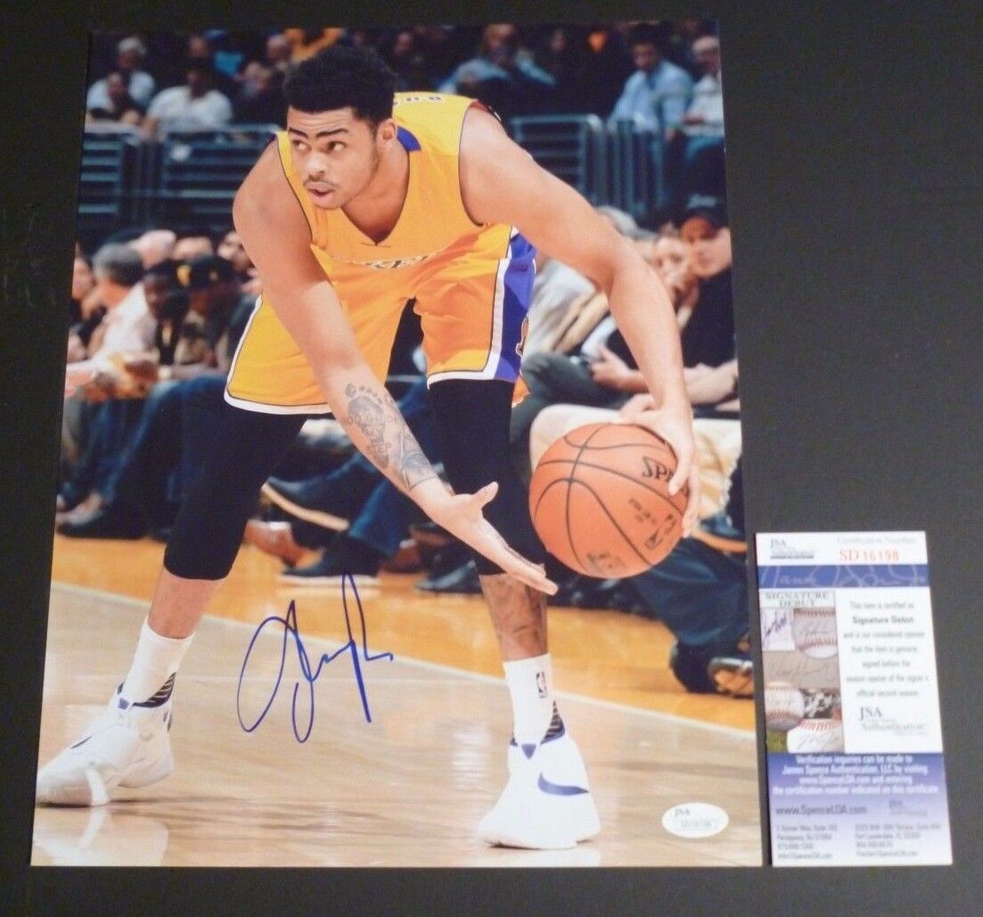 D'ANGELO RUSSELL Authentic Hand-Signed LOS ANGELES LAKERS 11x14 Photo Poster painting JSA/COA