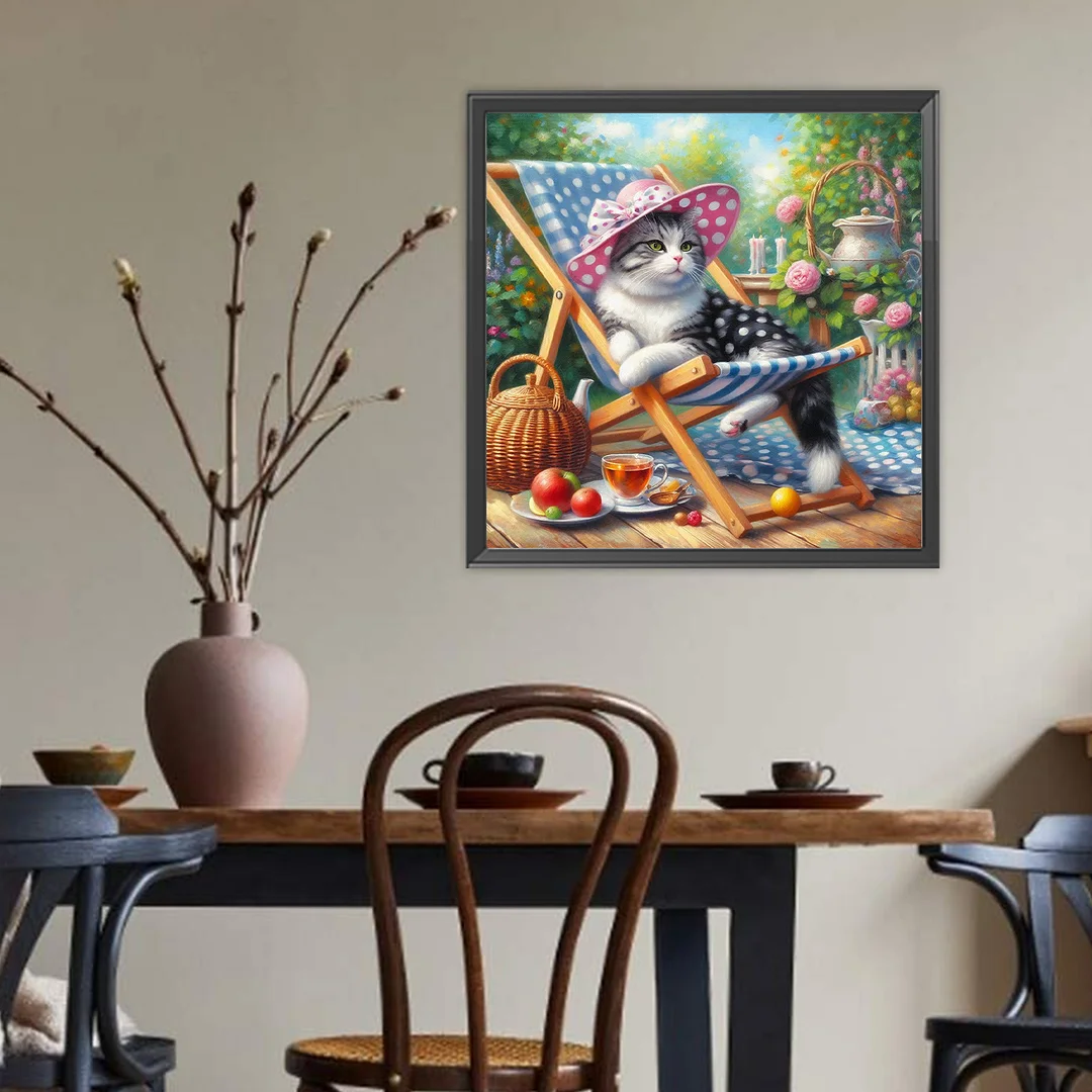 Diamond Painting - Full Round Drill - Cat(Canvas|Canvas|40*40cm)