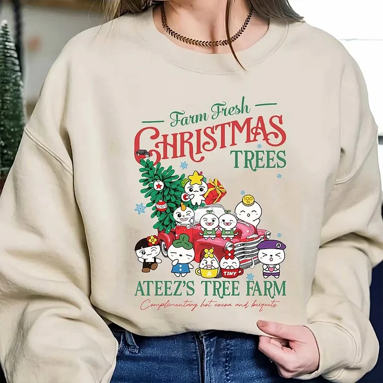 ATEEZ Farm Fresh Christmas Tree Sweatshirt officialateezshop