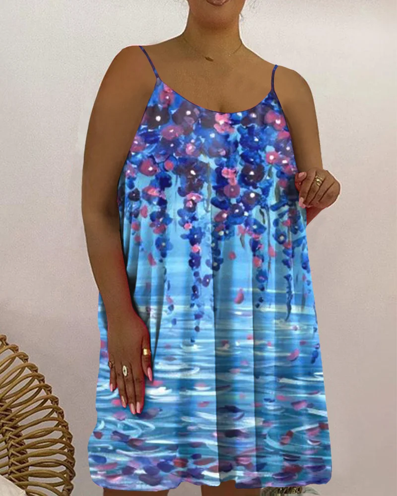 Women's Casual Print Slip Dress