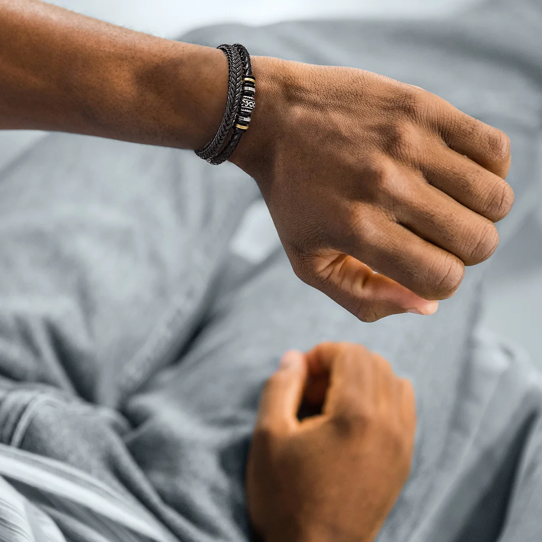 To My Grandson | Love You Forever | Leather Braid Bracelet