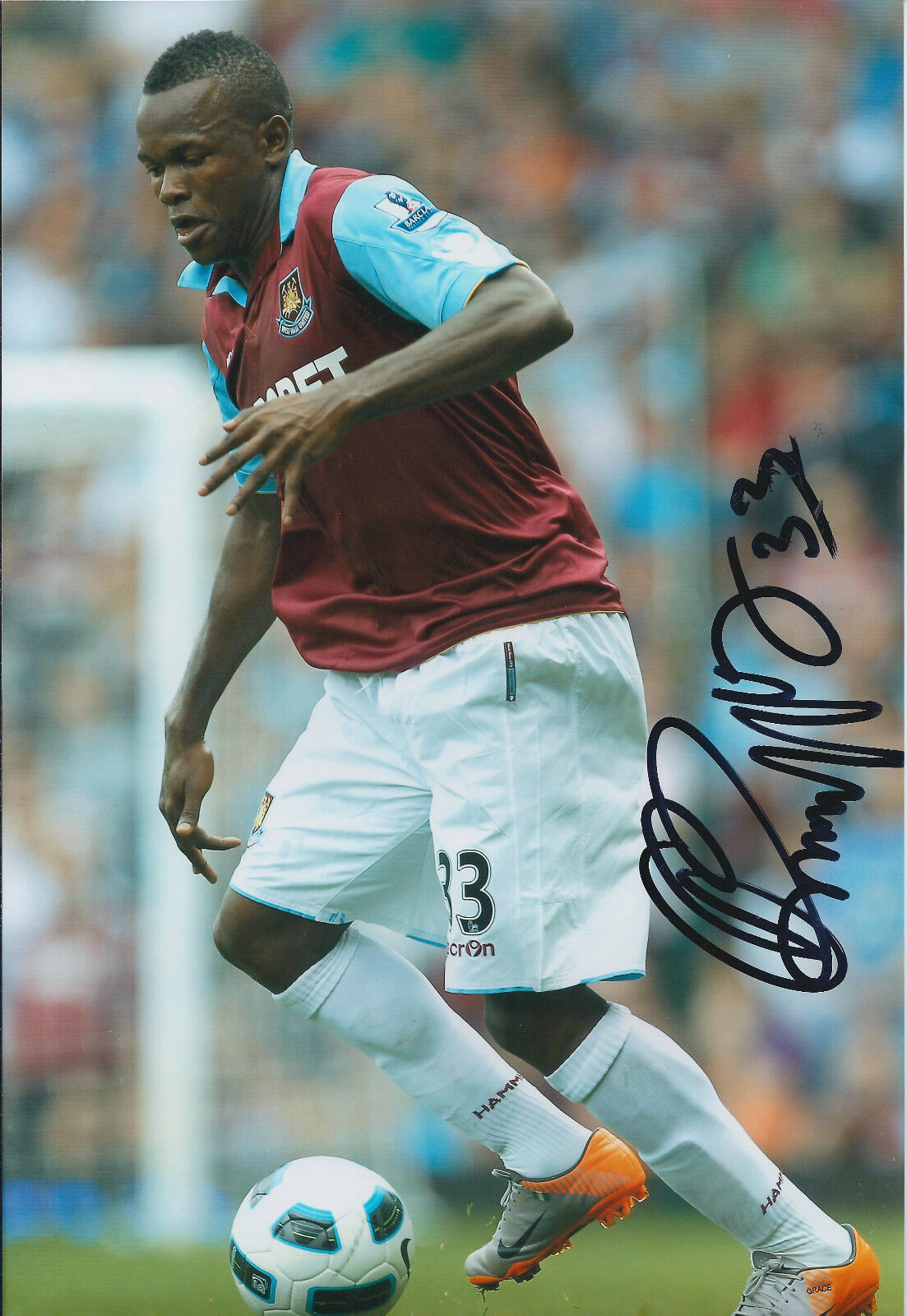 Victor OBINNA SIGNED COA Autograph 12x8 Photo Poster painting AFTAL West Ham United Genuine