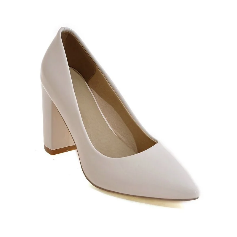 2021 New ladies dress shoes Black white red apricot yellow Sexy Party Women's Pumps High Heels Pointy Toe Women Shoes Big Size