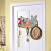 DIY Flower Butterfly Diamond Art Craft Wall Hooks A Row of 3 Hooks Kit