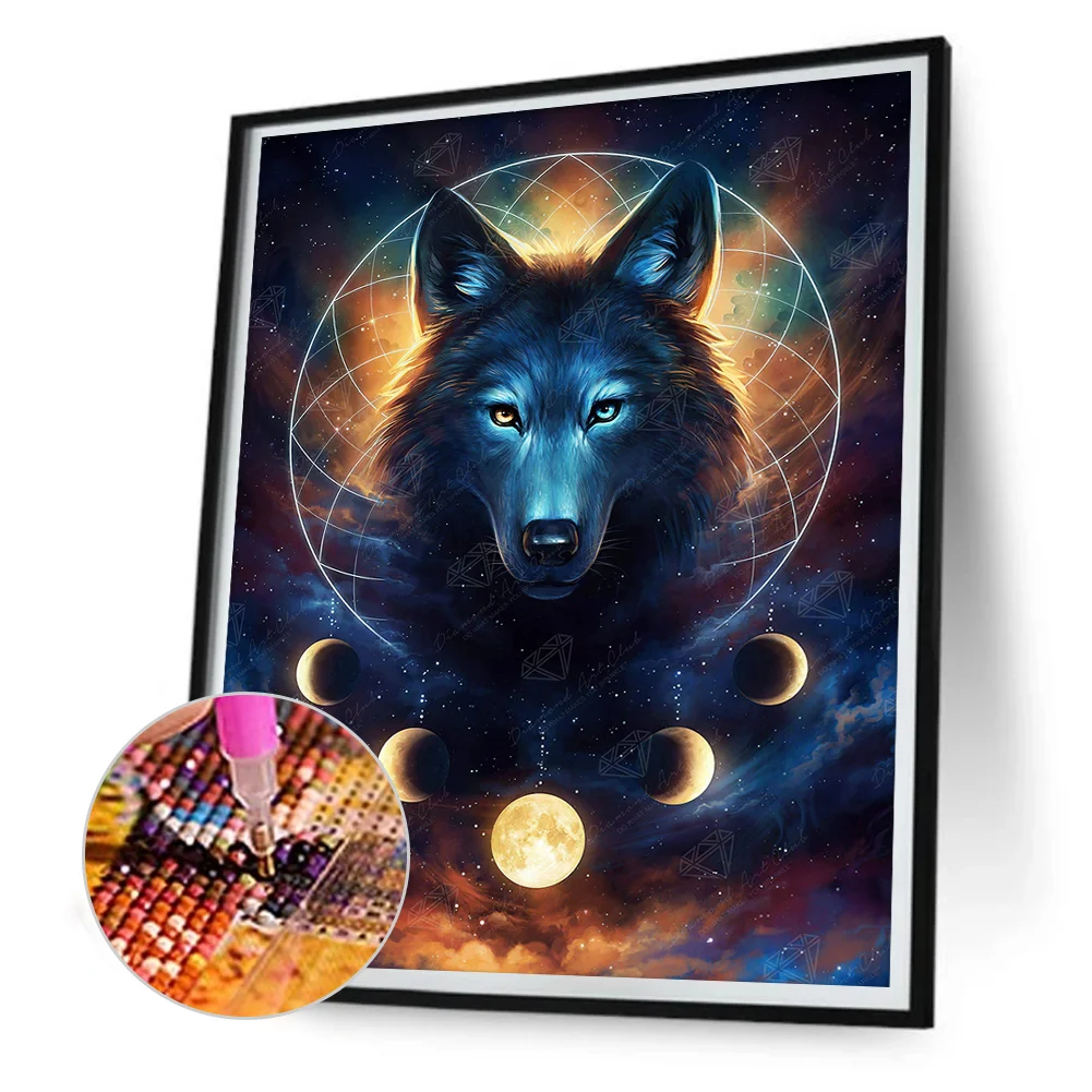 Diamond Painting - Full Round Drill - Wolf(Canvas|30*40cm)