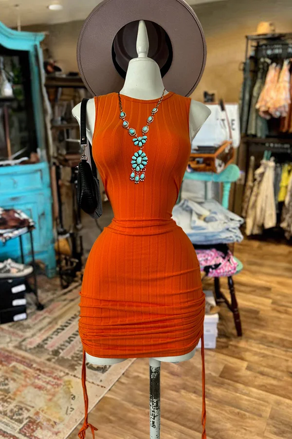 Pretty Pleated Sleeveless Dress