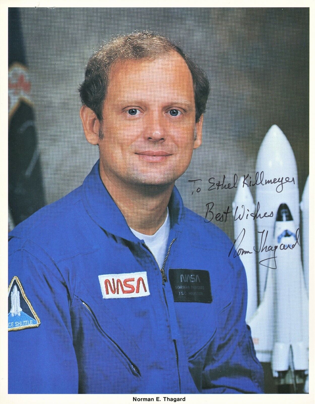 Shuttle Astronaut NORMAN E. THAGARD Signed Photo Poster painting