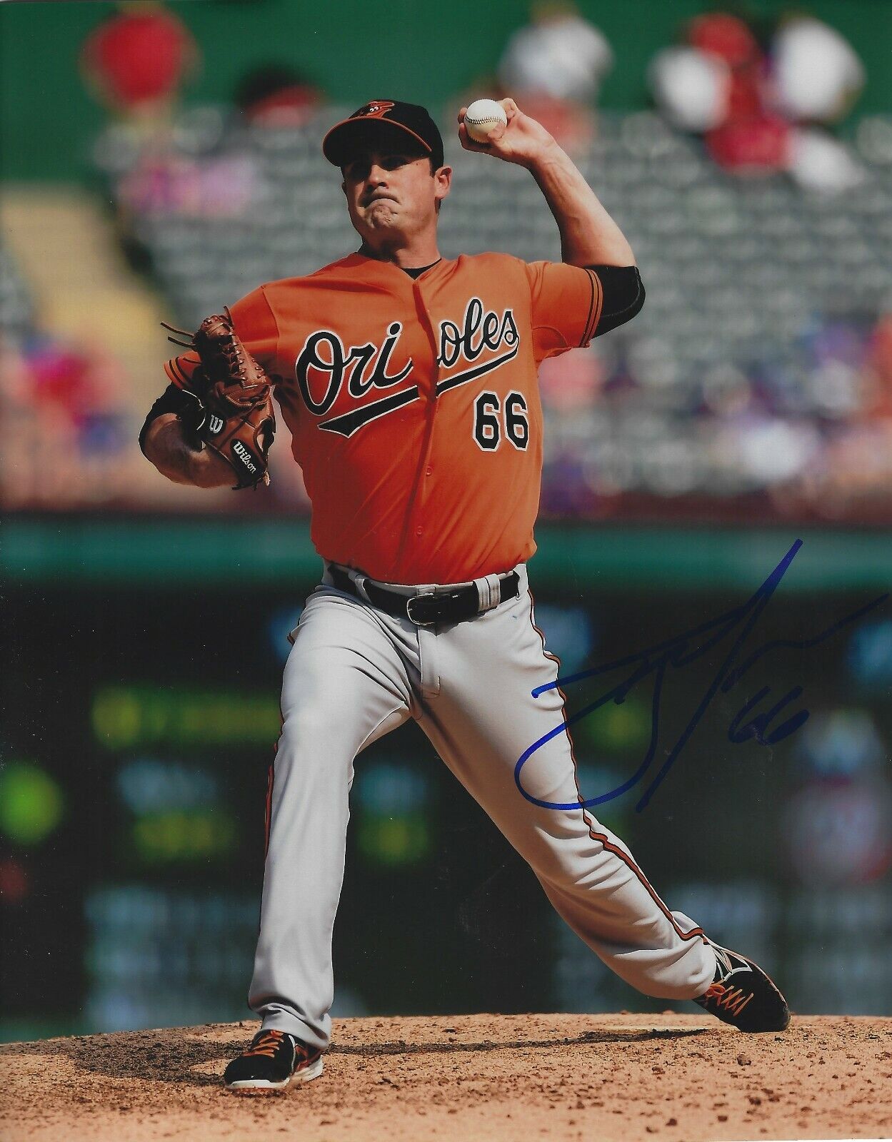 AUTOGRAPHED 8x10 T.J. MCFARLAND Baltimore Orioles Photo Poster painting W/COA