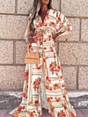 Floral-Print Batwing Sleeves Maxi Dress