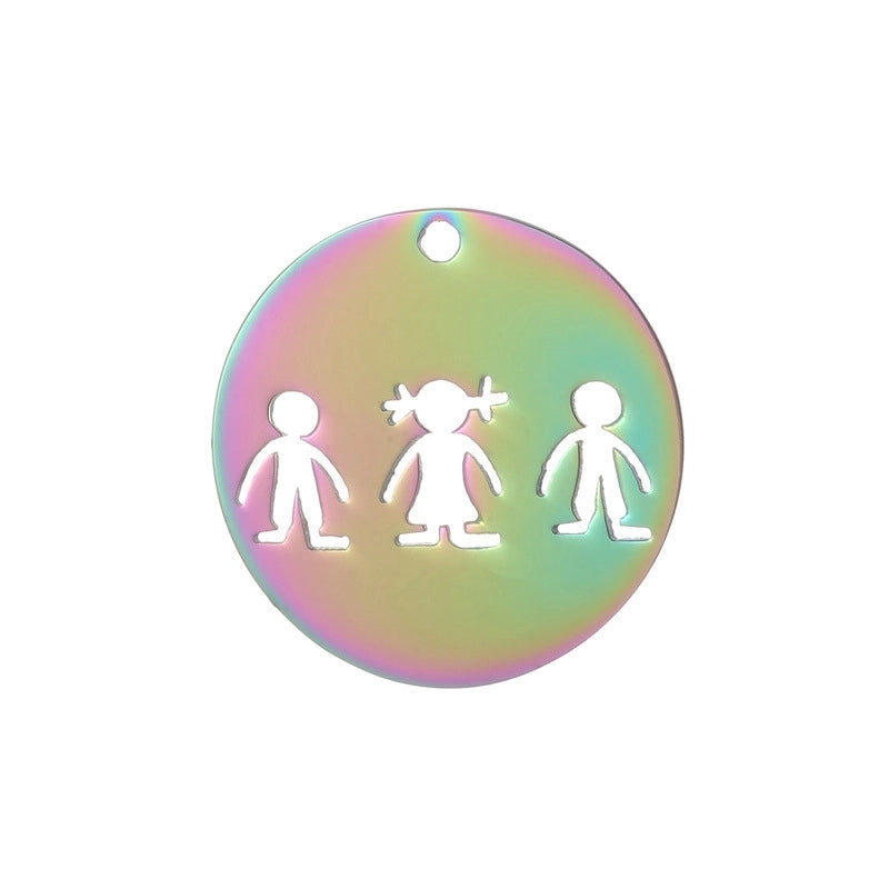 1 Piece Stainless Steel 18K Gold Plated Human Heart Shape