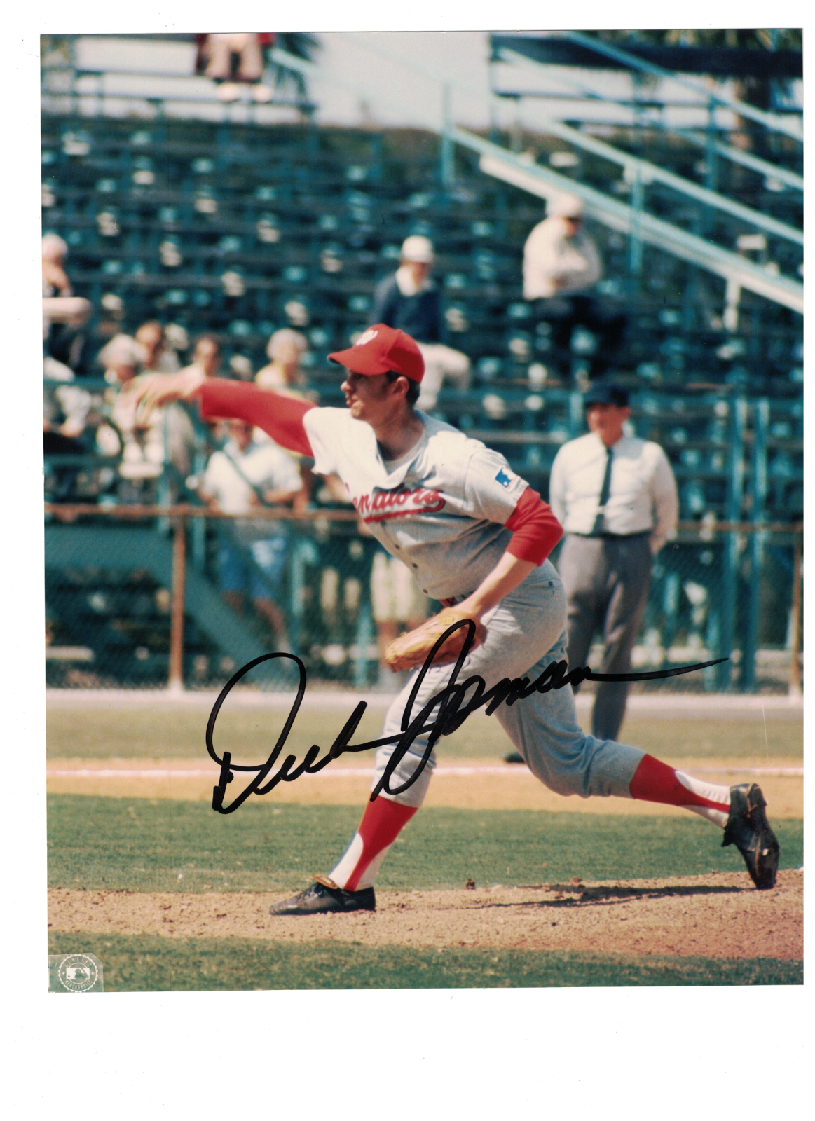 Dick Bosman Washington Senators Signed 8 x 10 Photo Poster painting W/Our COA RH1