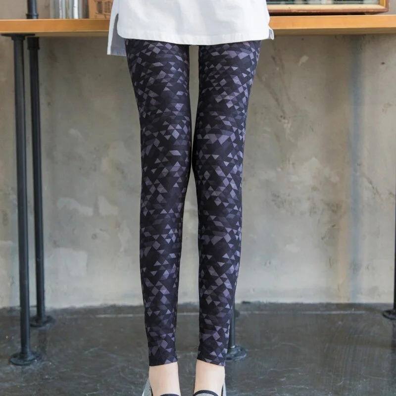 CUHAKCI Printing Women Leggings Gym Sportswear Female Ankle Length Floral Pencil Pants Fitness Leggins Strech Legging