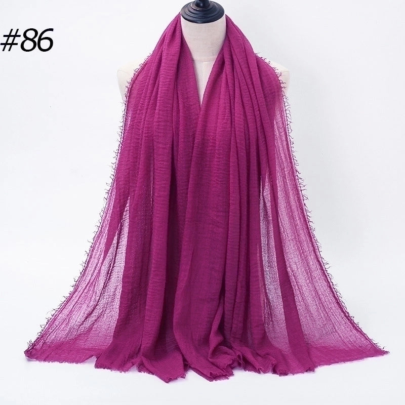 20 Pieces Fashion Solid Color Cotton Pashmina Scarves