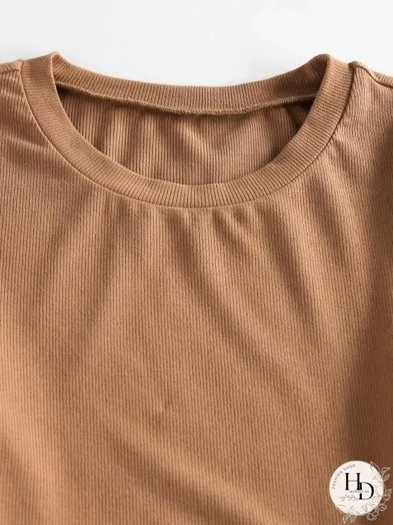 Cinched Ribbed Bodycon Dress