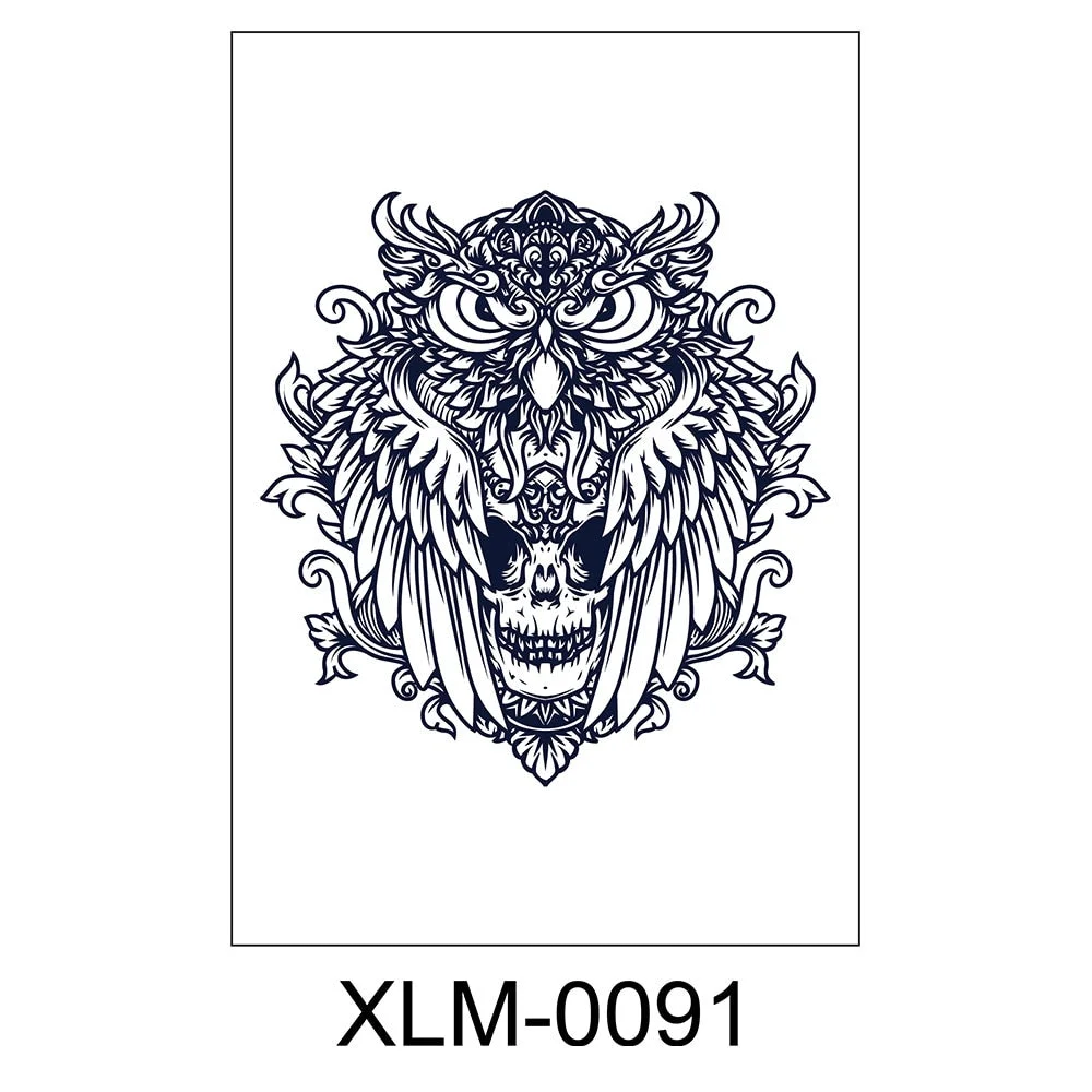 Semi-permanent waterproof sweat plant lasting big picture tattoo flower arm non-reflective herbal juice tattoo sticker