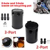 Universal Car Baffled Collection Tank 2/3 Port Breather Separator Tank Fuel Tack