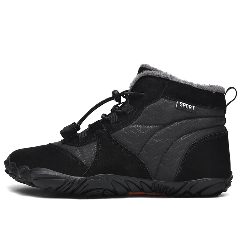 Men's Non-slip Waterproof Warm Fleece High Top Outdoor Boots