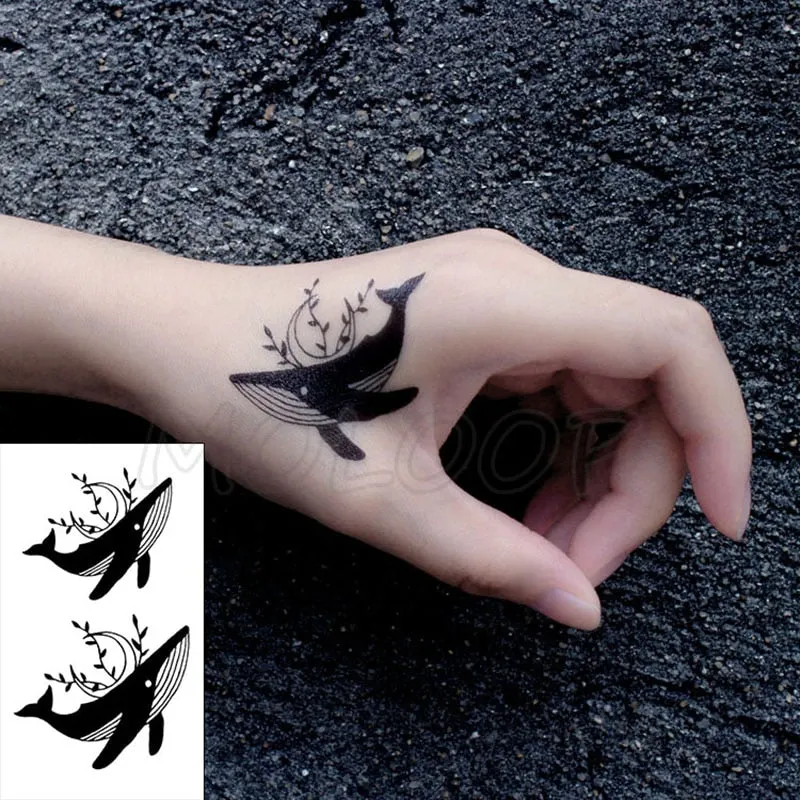 Water Transfer Sexy Tattoo Swallow Bird Tattoo Body Art Waterproof Temporary Fake Flash Tattoo for Man Woman Kid 10.5*6cm