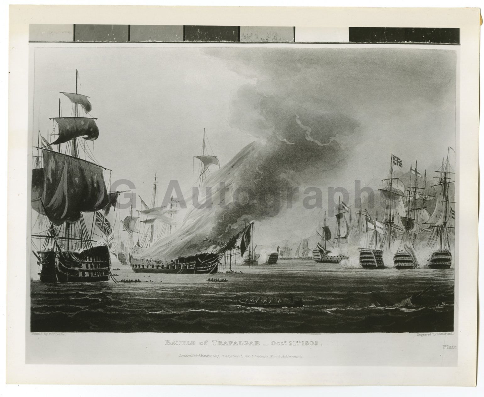 Napoleonic Wars - Vintage 8x10 Publication Photo Poster paintinggraph - Battle of Trafalgar