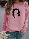 Women's Equestrian Printed Sweatshirt