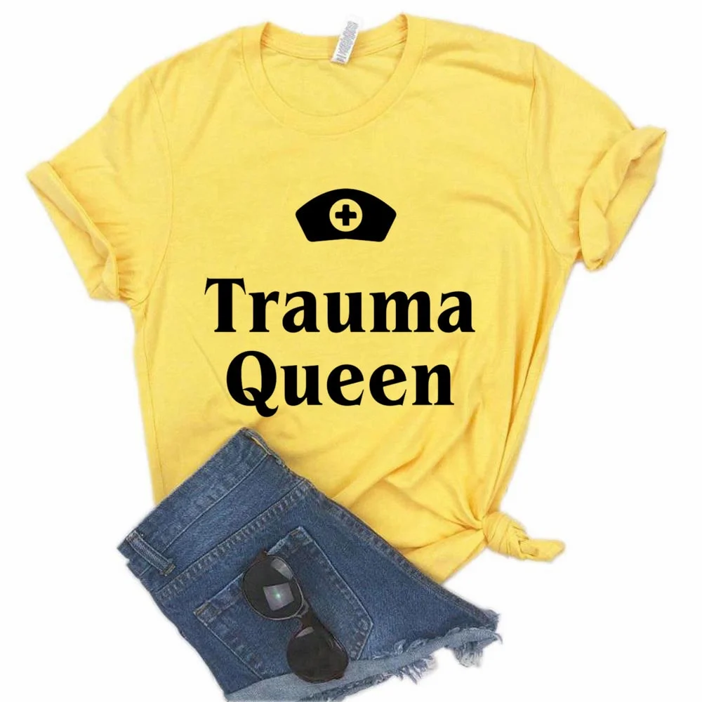 Women's Nurse is Hero Print T-shirts Girl Summer 90s Ullzang Harajuku Ture Nurse Queen Cropped Funny T Shirt ,Drop Ship