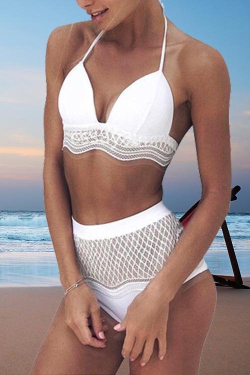Bikini White Lace Sexy Bikini Swimsuit - Shop Trendy Women's Clothing | LoverChic