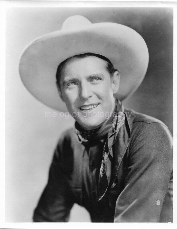 8 x 10 HOLLYWOOD COWBOY Original Found Photo Poster painting AMERICAN b+w05 1 F