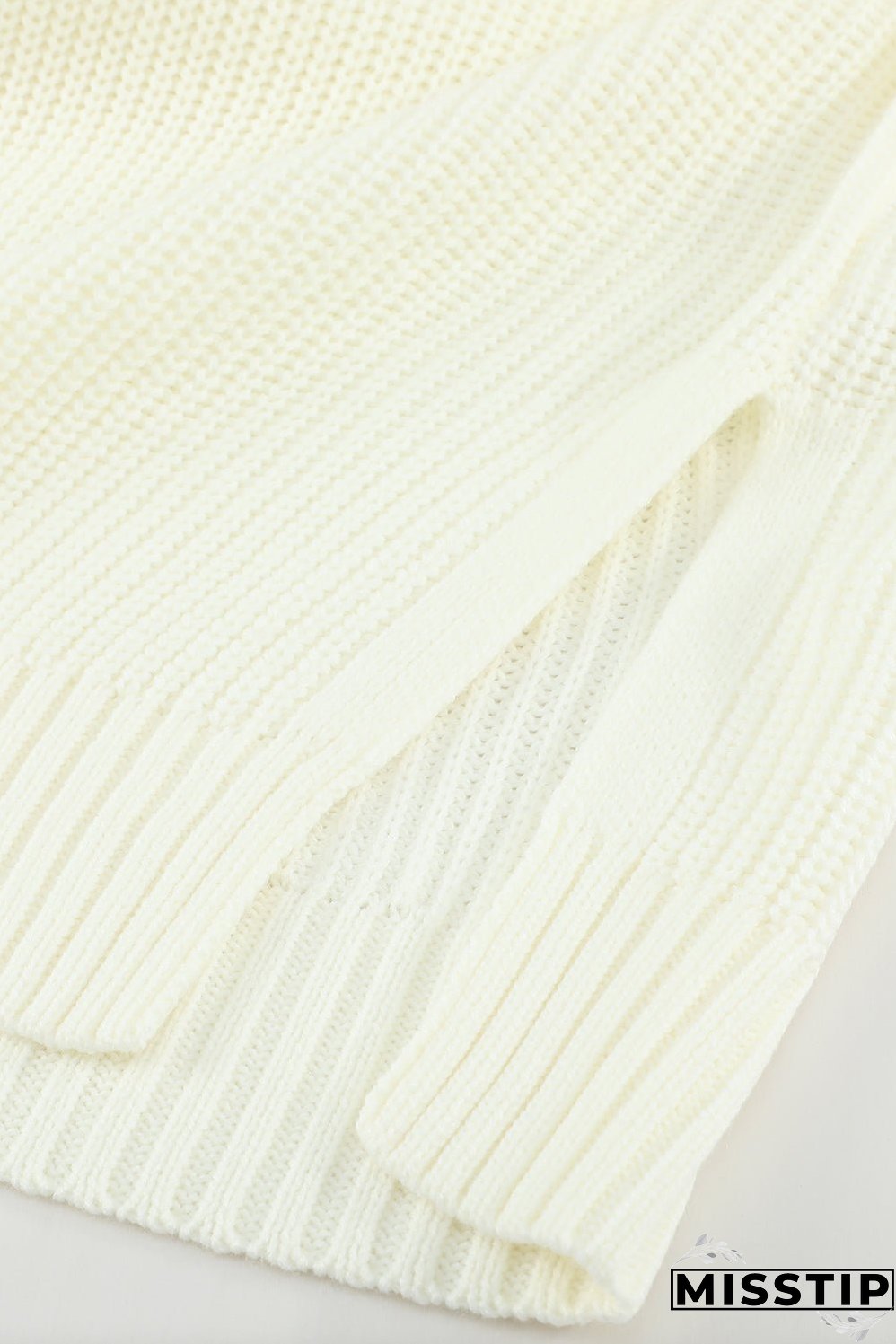 Plain Turtleneck Sweater Dress