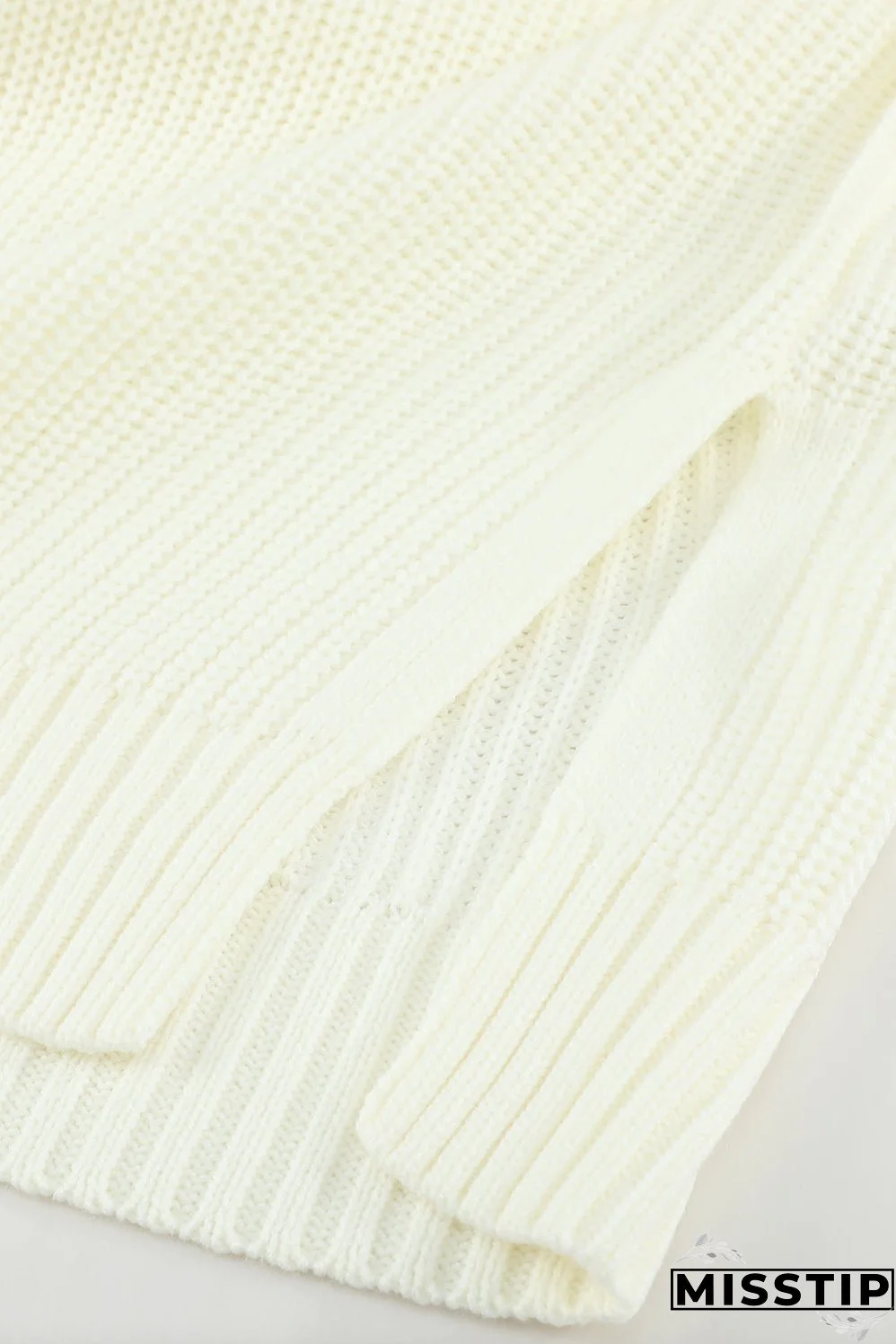 Plain Turtleneck Sweater Dress