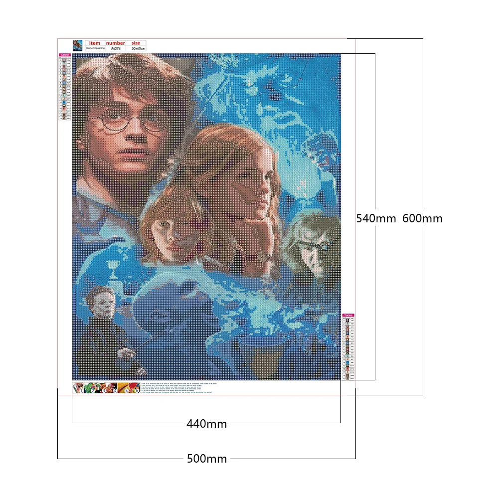 5D DIY Full Round Drill Diamond Painting Harry Potter Kit Home Decor Art Craft