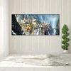 (US Only)1pc DIY Paint by Number Kit Castle Frameless Canvas Wall Art Gift Idea 80x40cm