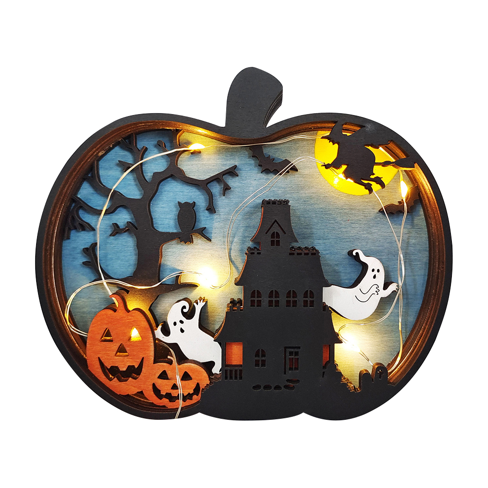

LED Handhold Night Light Halloween 3D Pumpkin Carving Handcraft Home Decor, 501 Original