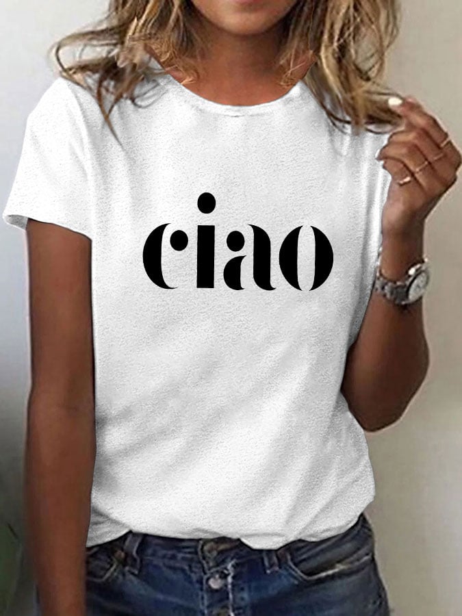 Women's "Ciao" printed T-shirt