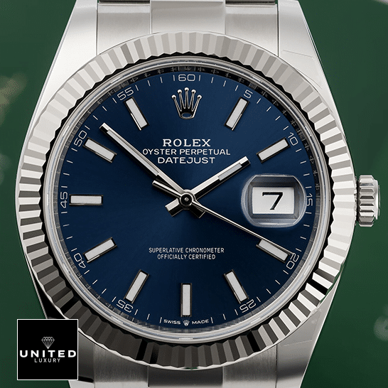 Rolex Datejust 126334 Steel Blue Dial Fluted Bezel Replica