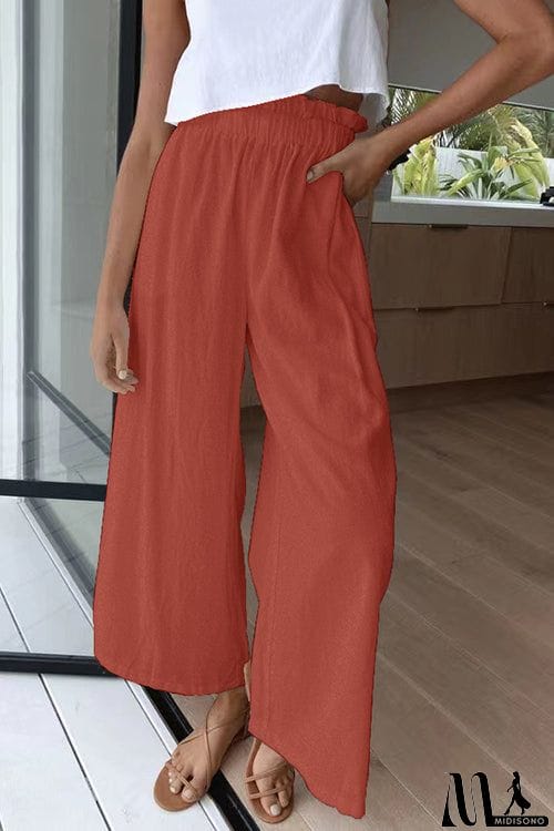 MidiSono - Elasticised Paper Bag Style Pants