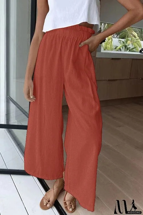 MidiSono - Elasticised Paper Bag Style Pants