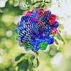  Mandala Hanging Wind Spinner 11.8 Inch Outdoor Wind Chime Art Garden Decor 3D Stainless Steel Metal Sculptures Kinetic Ornaments 