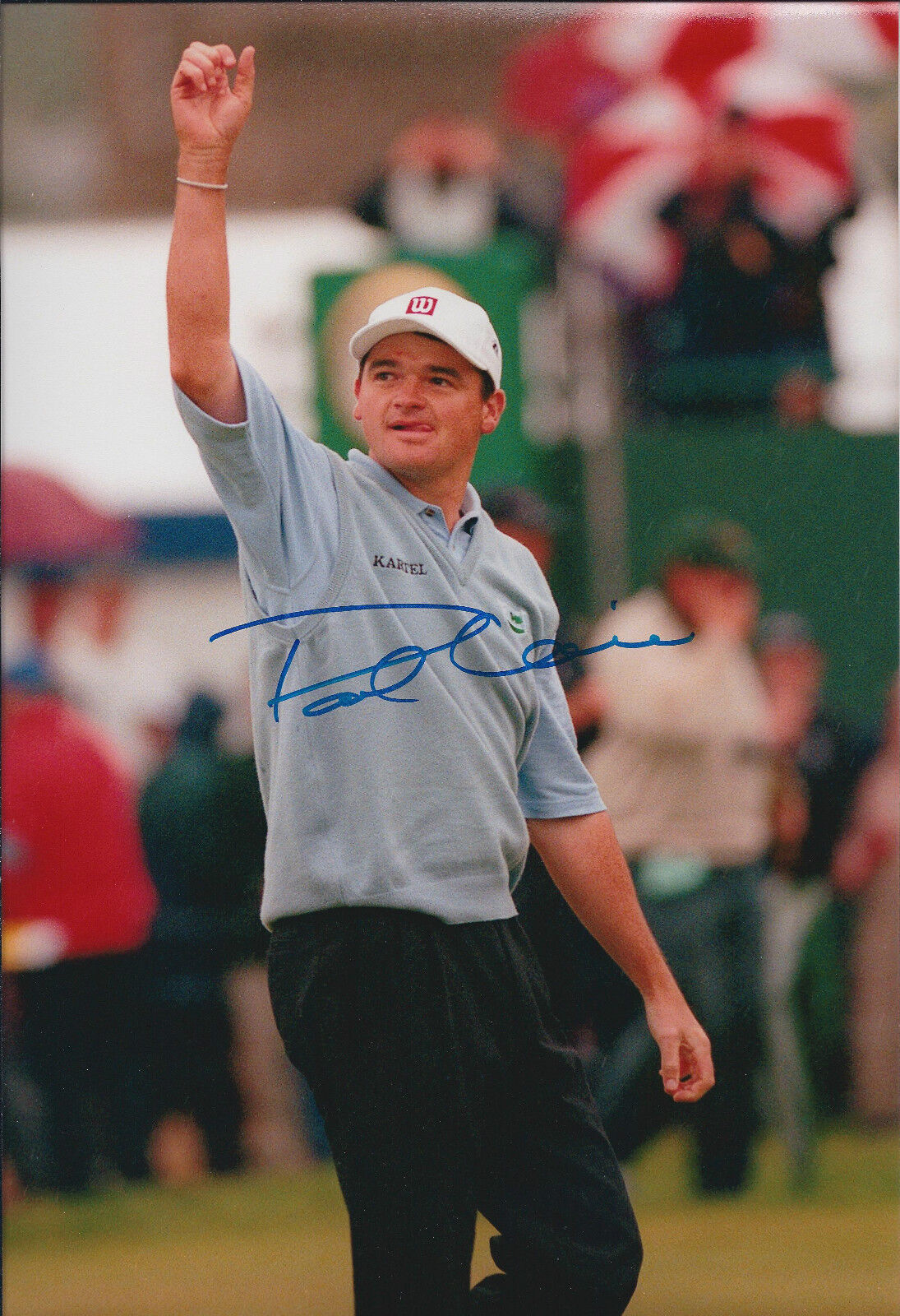 Paul LAWRIE SIGNED Autograph 12x8 Photo Poster painting Celebrates Open WIN 1999 AFTAL COA