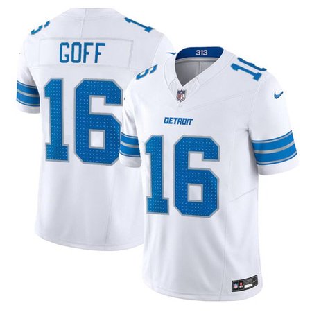 Detroit Lions  Road Game Jersey #16 Jared Goff Mens