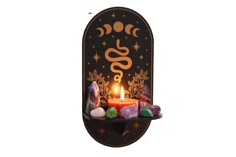 Snake Moon Phase Floral Altar
