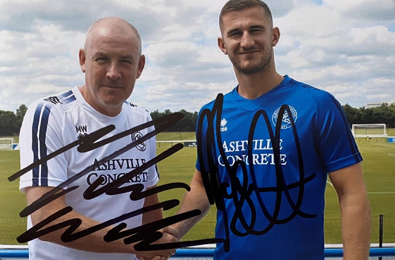 Mark Warburton & Dominic Ball Genuine Hand Signed QPR 6X4 Photo Poster painting