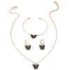 Ensemble de bijoux collier/bracelet/boucles d'oreilles papillon