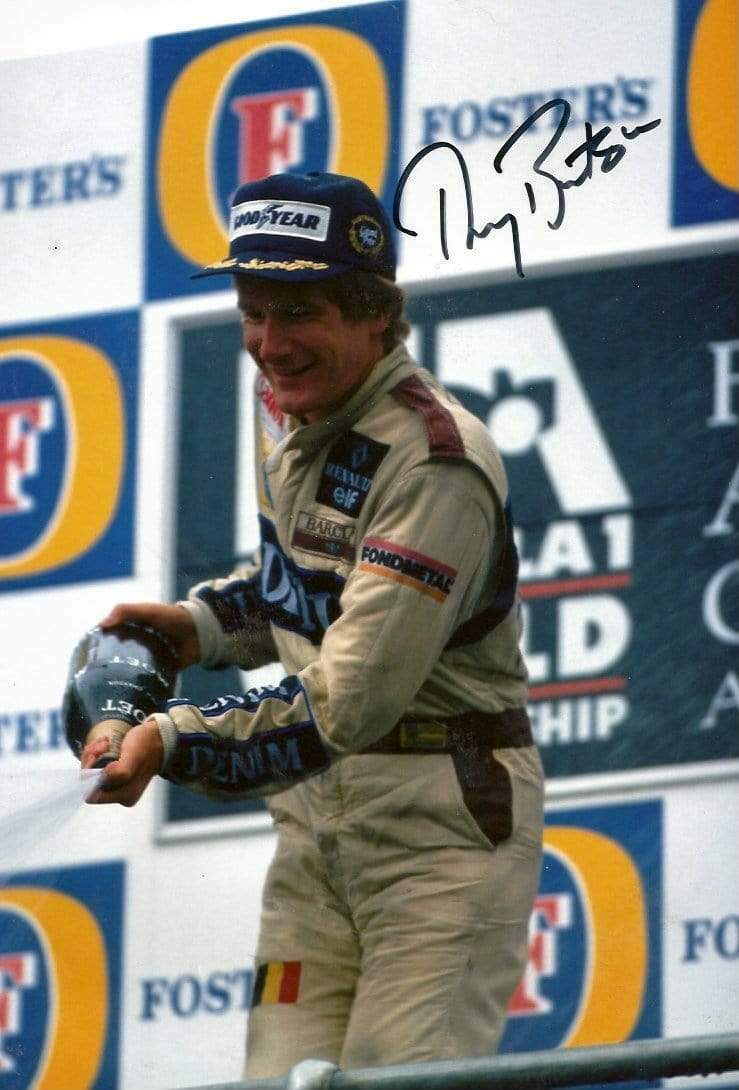 Thierry Boutsen BELGIAN FORMULA ONE DRIVER autograph, In-Person signed Photo Poster painting