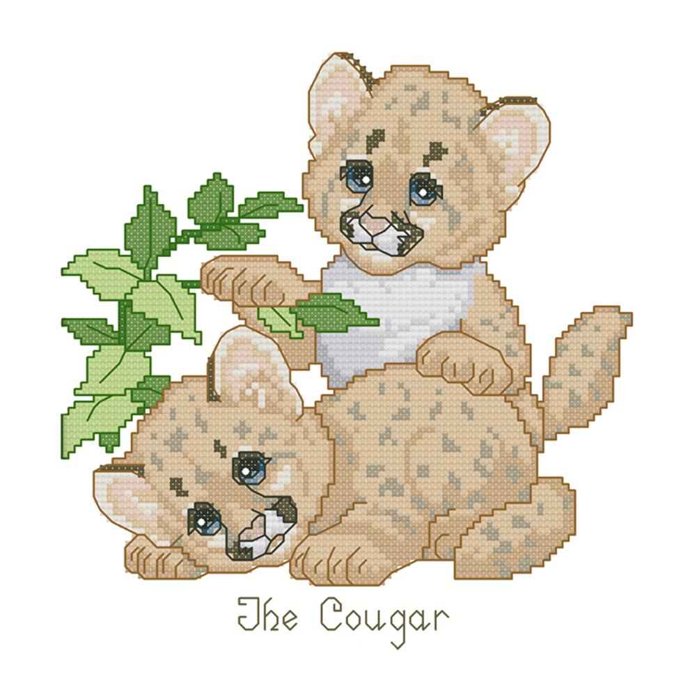 

Cougar - 14CT Stamped Cross Stitch - 21*22cm, 501 Original