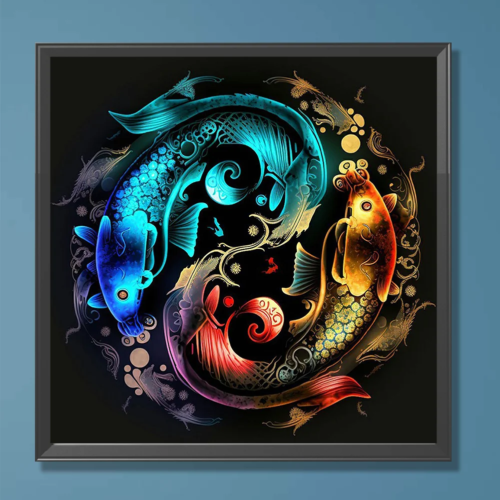 DIY Paint By Number 40*40cm - Yin And Yang Painting