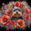 Poppy Puppy-11CT Stamped Cross Stitch 45*45cm/17.72*17.72in