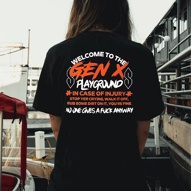Custom Year Badass Gen X Playground T-shirt/Sweatshirt