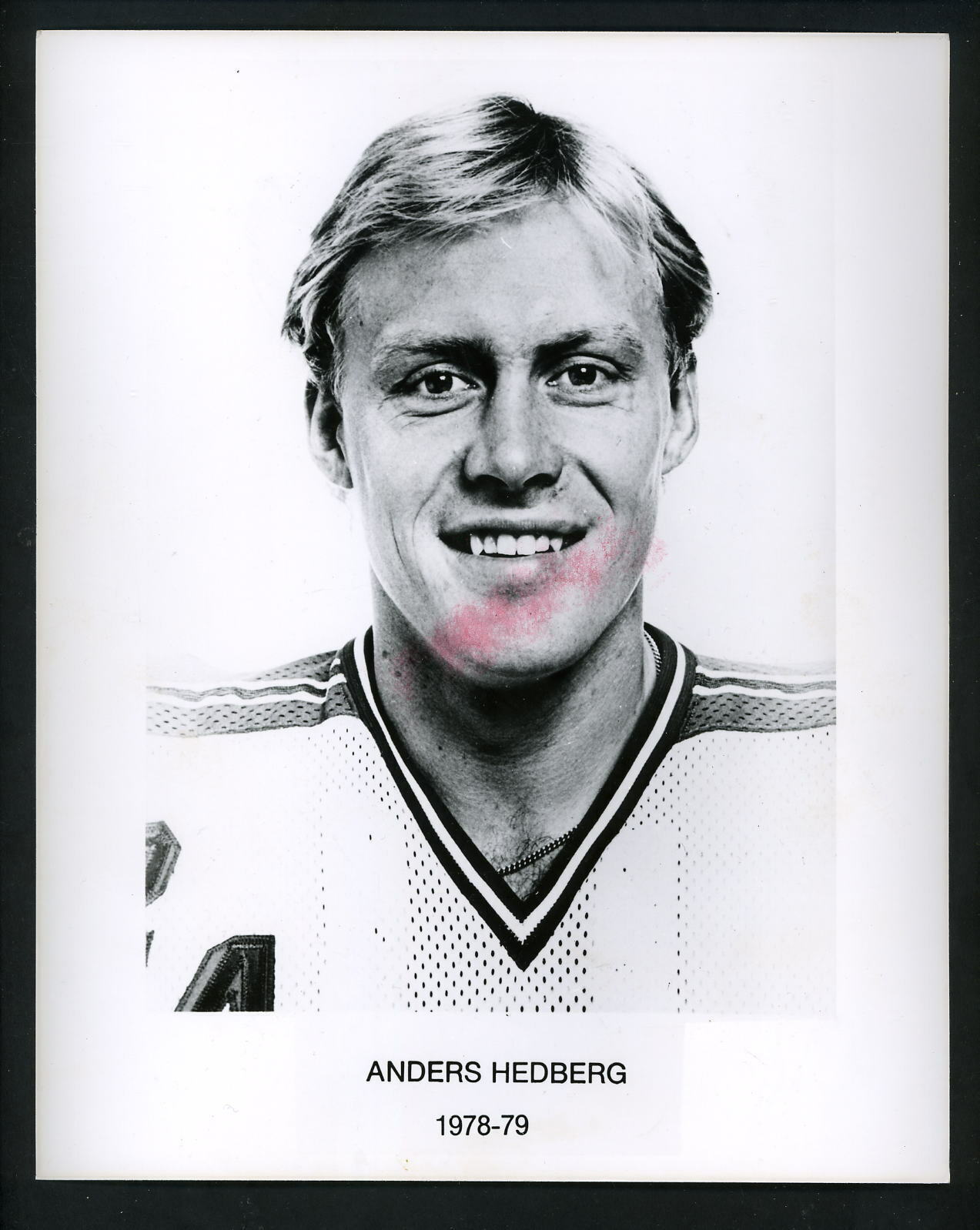 Anders Hedberg New York Rangers team issued 1978 Press Photo Poster painting