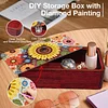 Sonnenblume diy Diamant Kunst Holz Aufbewahrungsbox Diamond Painting Aufbewahrungsbox